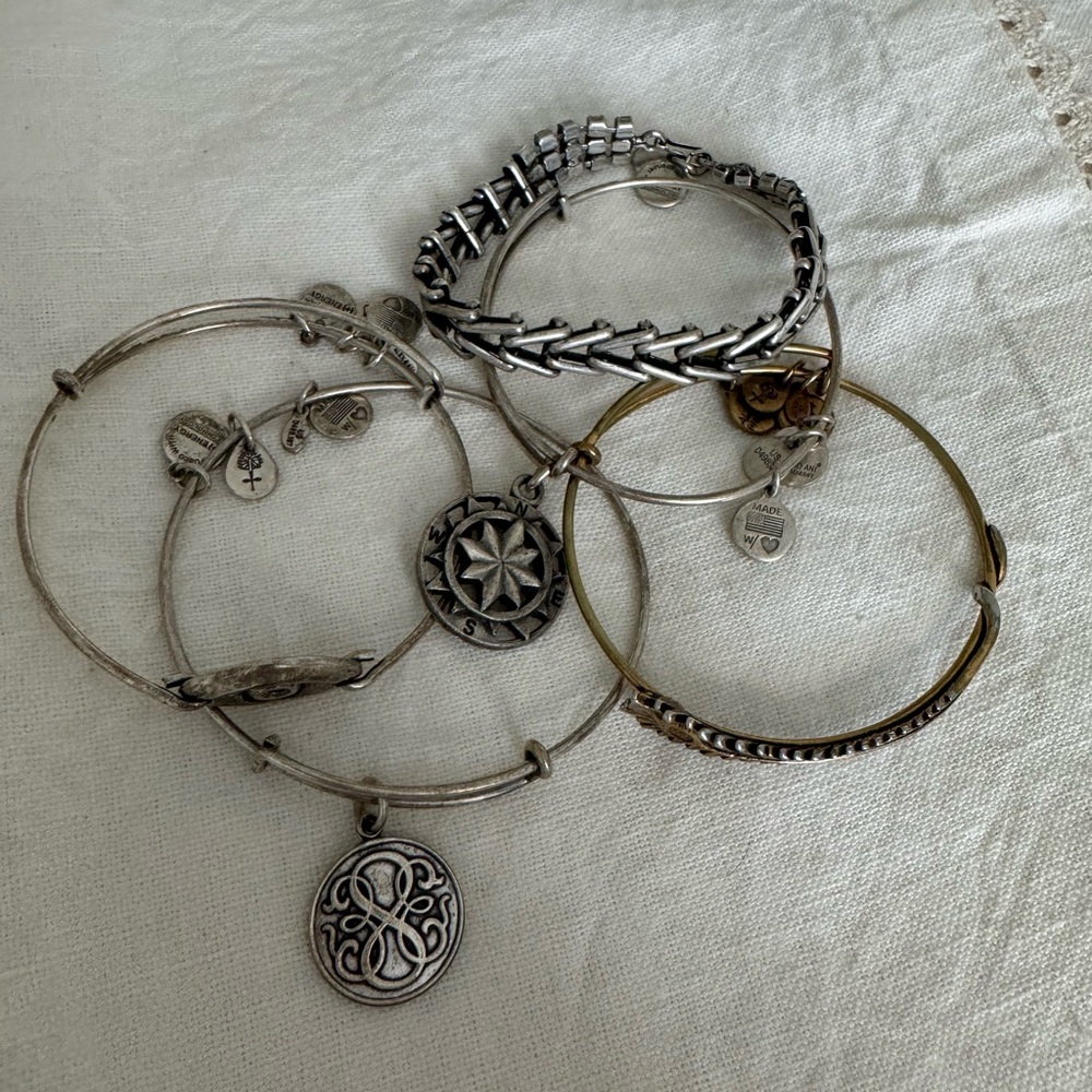Alex and Ani bracelet stack